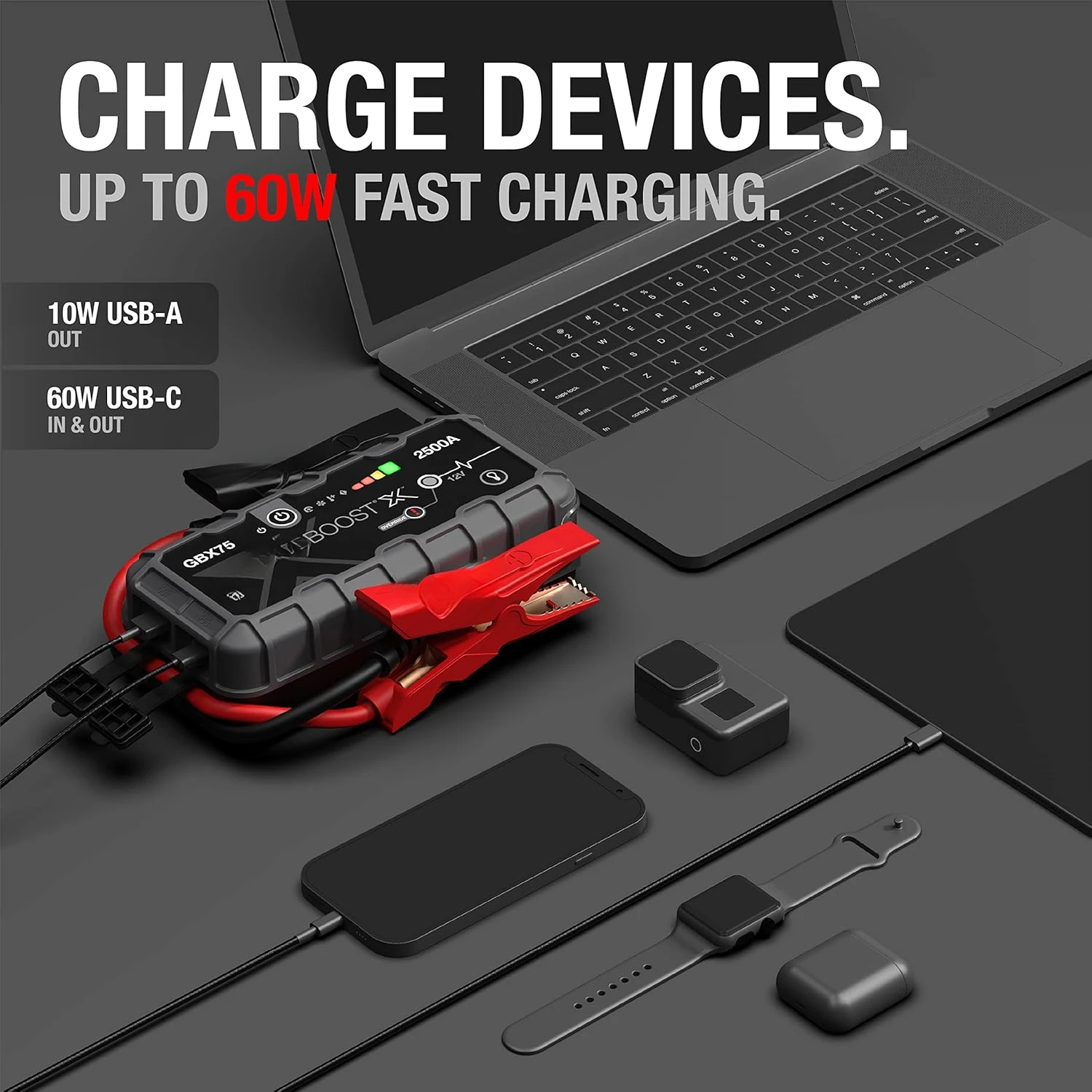 Boost X GBX75 2500A 12V UltraSafe Портативный литиевый стартер усилитель автомобильного