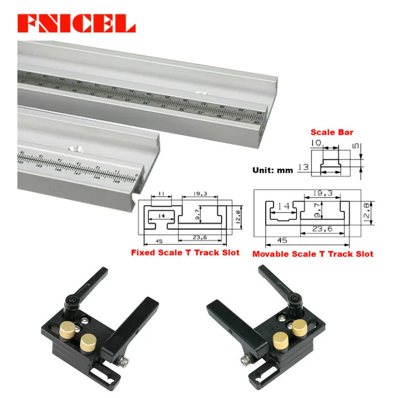 FNICEL Т-образная направляющая из алюминия 400-800 мм | AliExpress