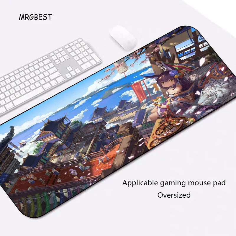 

MRGBEST Gaming Mousepad Big Size Anime Girl Thermal Transfer Nature Rubber Pats with Locked Edge for Gamer Anime Mouse Pad