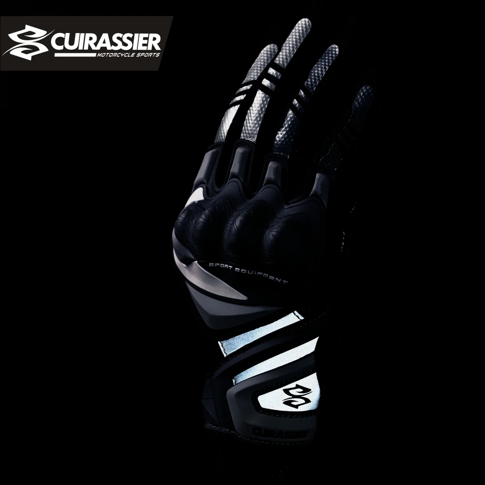 Мотоциклетные Перчатки Cuirassier Нескользящие с защитой от ветра для сенсорных