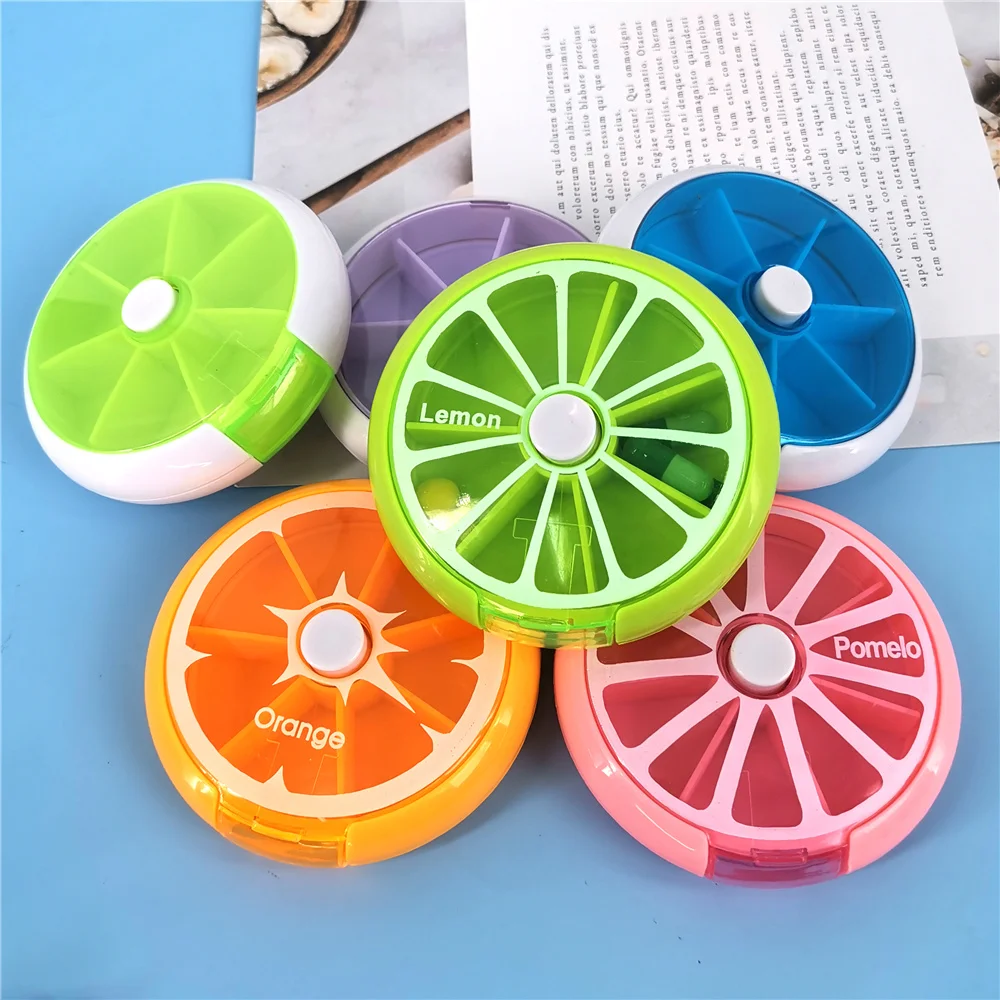 

Rotary Pill Dispenser Plastic Circular Pill Box Medicine Portable Storage Tool Mini Medicine Boxs Medicine Travel Pillbox