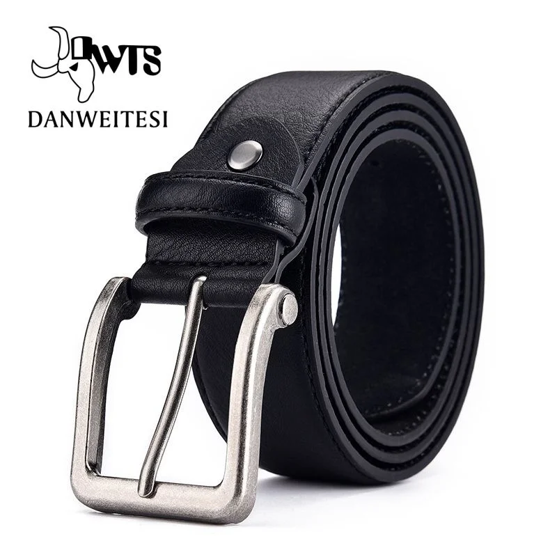 []Men Belt Male High Quality Belt Men Male Genuine Leather Strap Luxury Pin Buckle Fancy Vintage Jeans Fr Shipping