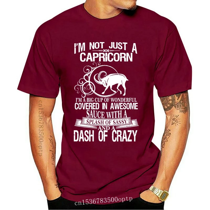 

Tee Sassy Capricorn Zodiac Signs Humor Men's T-Shirt Men T Shirt 100% Cotton Print Shirts Harajuku Cool T Shirt Hom