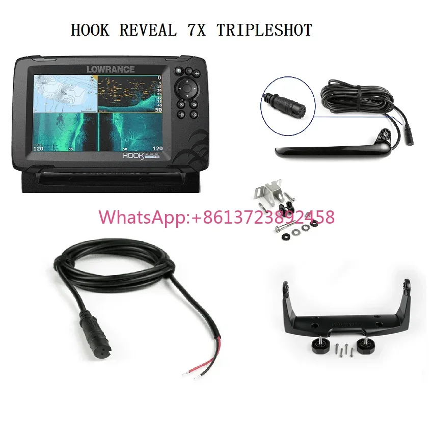 Фото Эхолот LOWRANCE HOOK REVEAL 7X TRIPLESHOT с функцией обнаружения рыбы №1