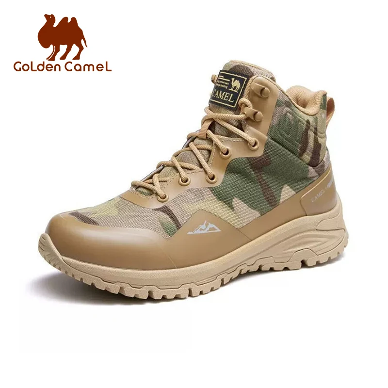 Golden Camel Outdoors Hiking Shoes Combat Military Tactical Boots Non-slip Waterproof Shoes for Men High-top Men's Boots Women
