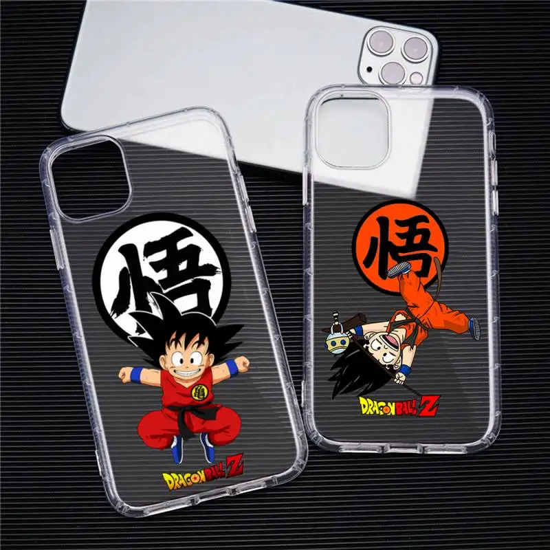 

Dragon Ball Son Goku Kid Phone Case For iphone 13 12 11 Pro Max Mini XS 8 7 Plus X SE 2020 XR Transparent Soft Cover