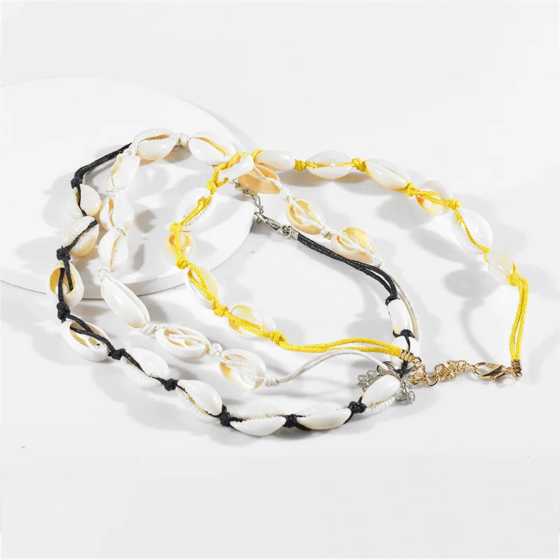 

Hand Woven Shell Necklace Women's Fashion Personality Hawaiian Style Jewelry Summer Fashion Items Support Wholesale