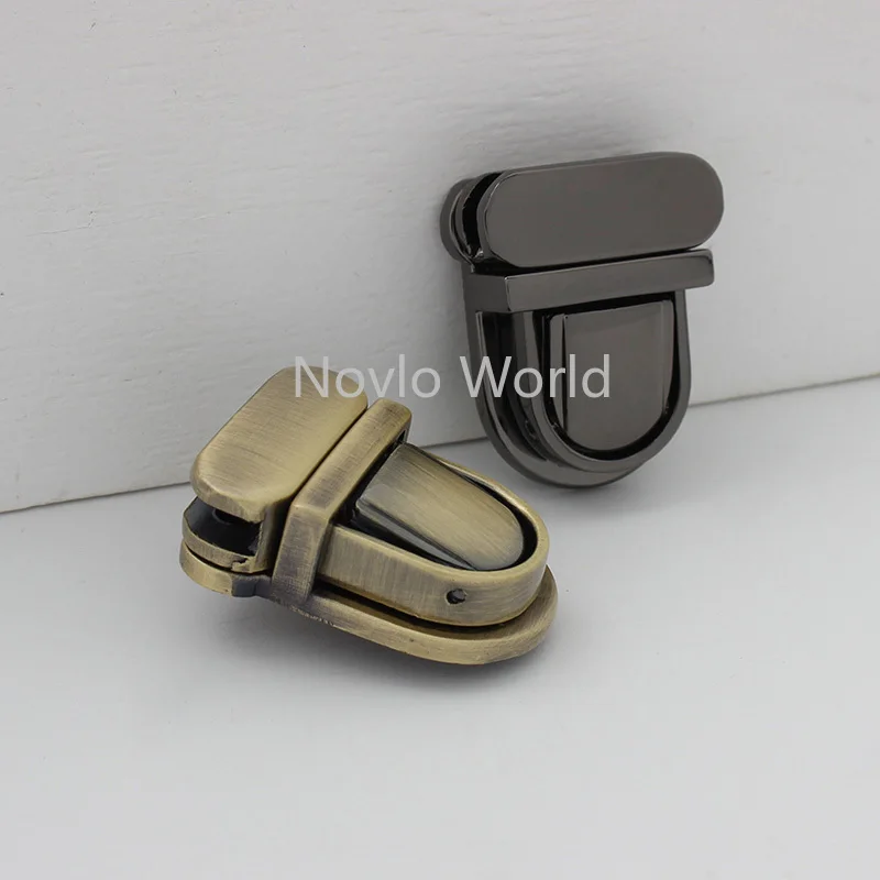 10-30 pieces 3 colors 32*26mm Multi-Purpose Tongue-shape Push Lock for Women bags Briefcase Purses Accessories
