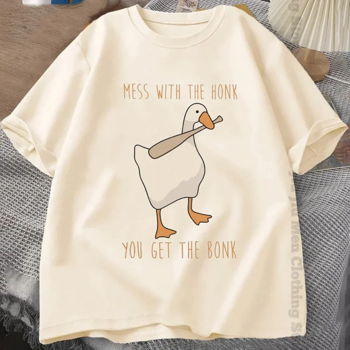 Футболка Мужская/Женская хлопковая свободного покроя модная забавная тенниска