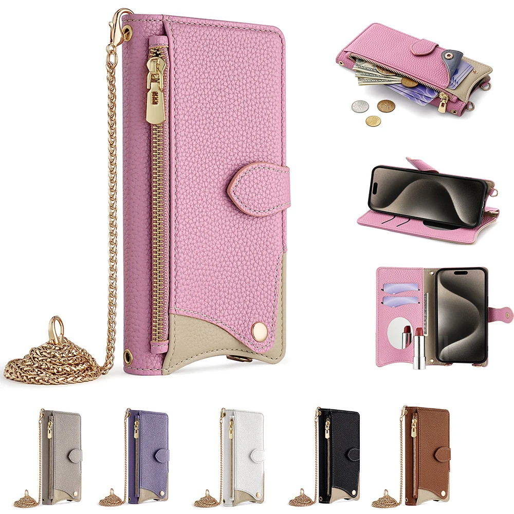 Роскошный Карманный Кошелек на молнии для Vodafone E11 V11 Smart E8 металлическая цепочка