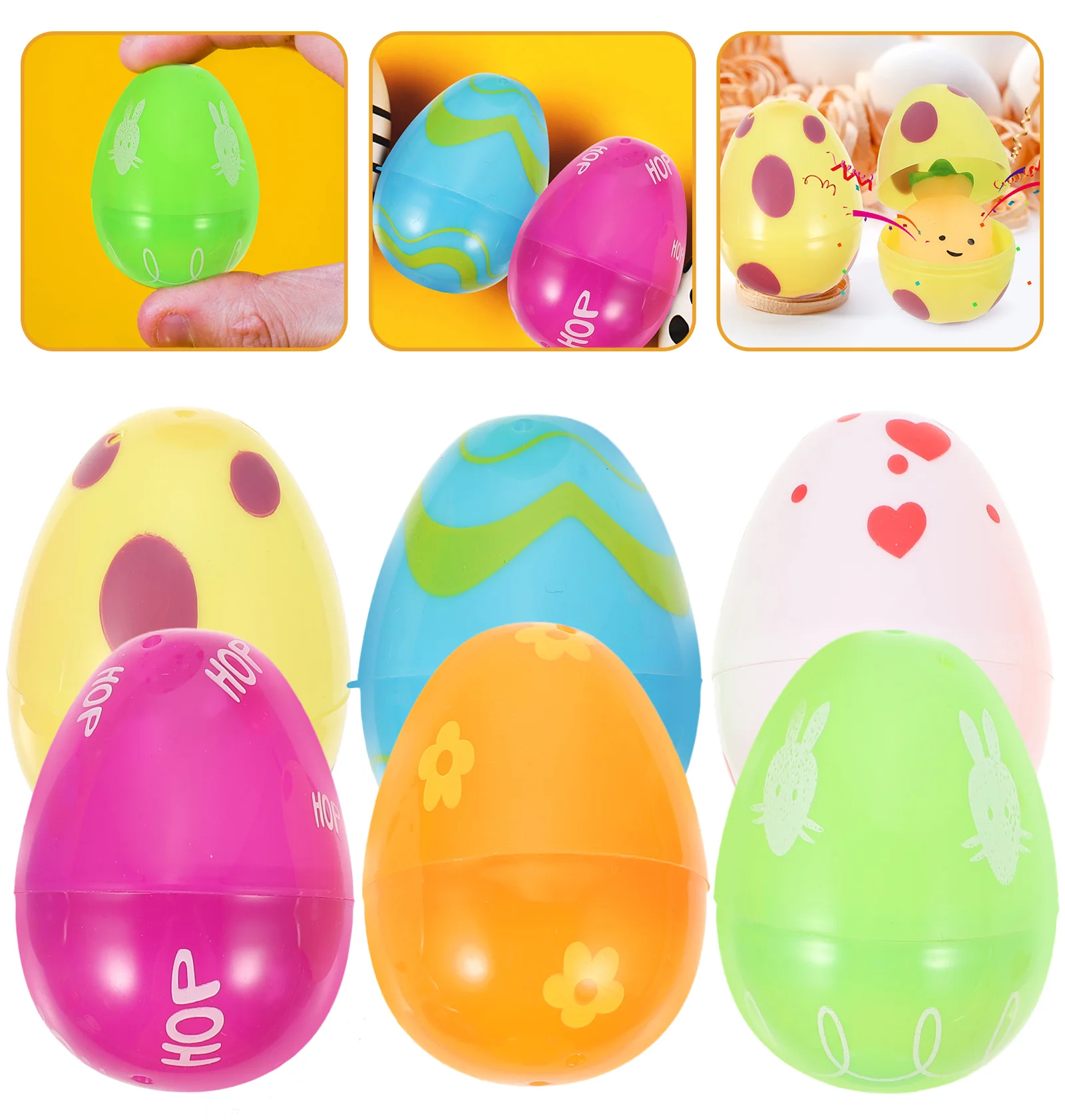 

12 Pcs Kids Cars Toy Stretchy Squeeze Toys Bouncy Toy Easter Egg Cartoon Toys Toys Eggs Box Open Easter Egg Shells