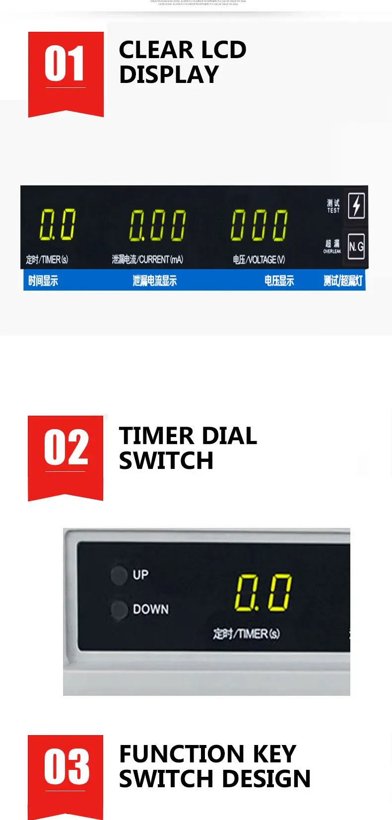 Тестер Утечки тока 0-250 В RK2675WM/AM 0 03-2ма/20мА 500ва