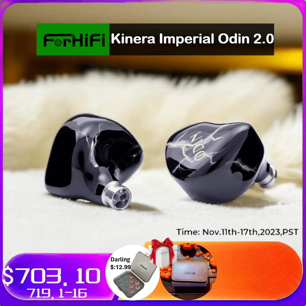 

Kinera Imperial Odin 2.0 8BA IEM Earphone With 8 Cores 6N OCC Cable Headphone 4.4mm Termination Plug Earbuds HiFi Music Headset