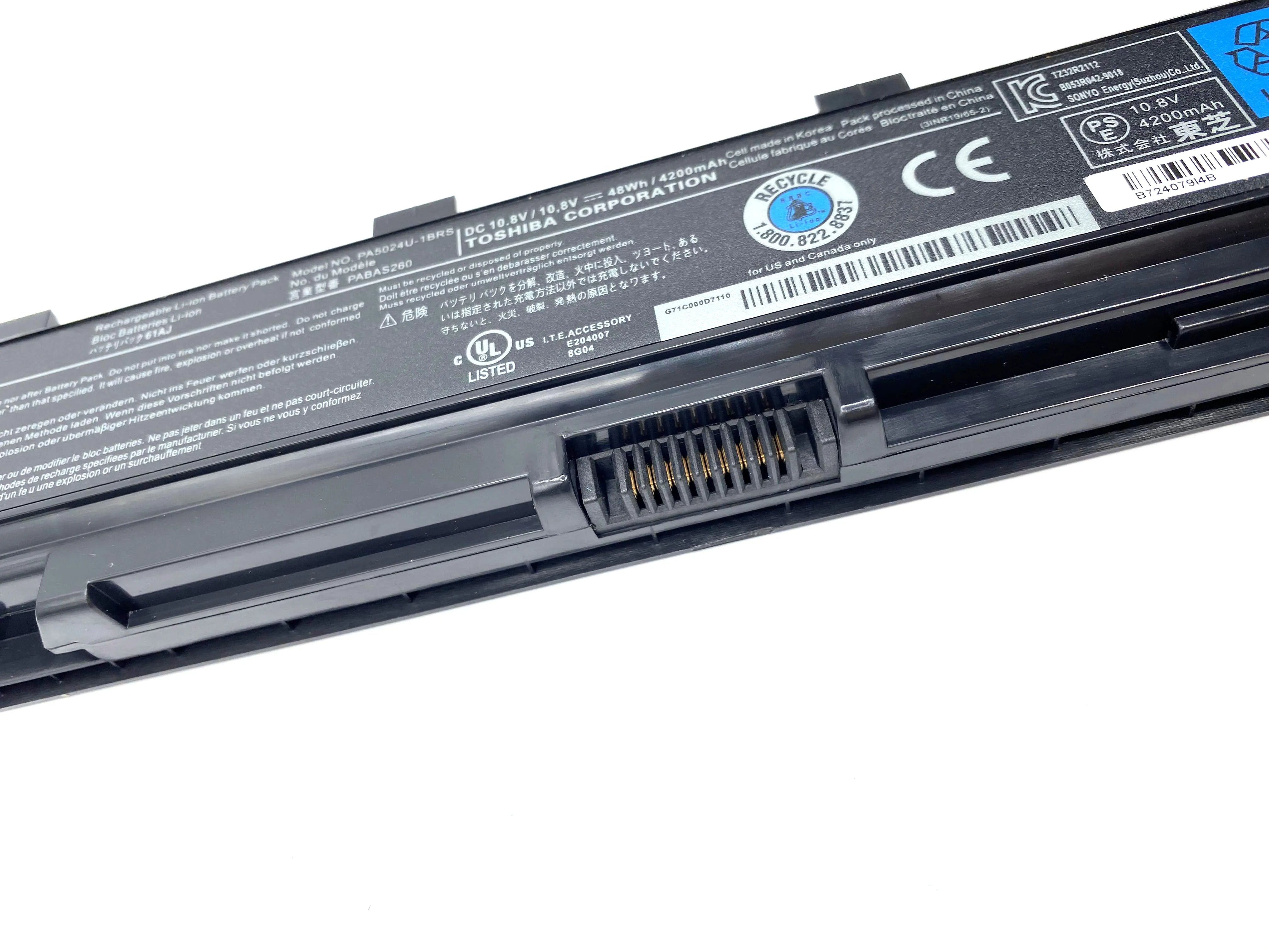 Новый аккумулятор для ноутбука PA5024U-1BRS 4200 мАч Toshiba Satellite 5024 5023 C55 C40 C850 C855D PA5023U-1BRS PA5024