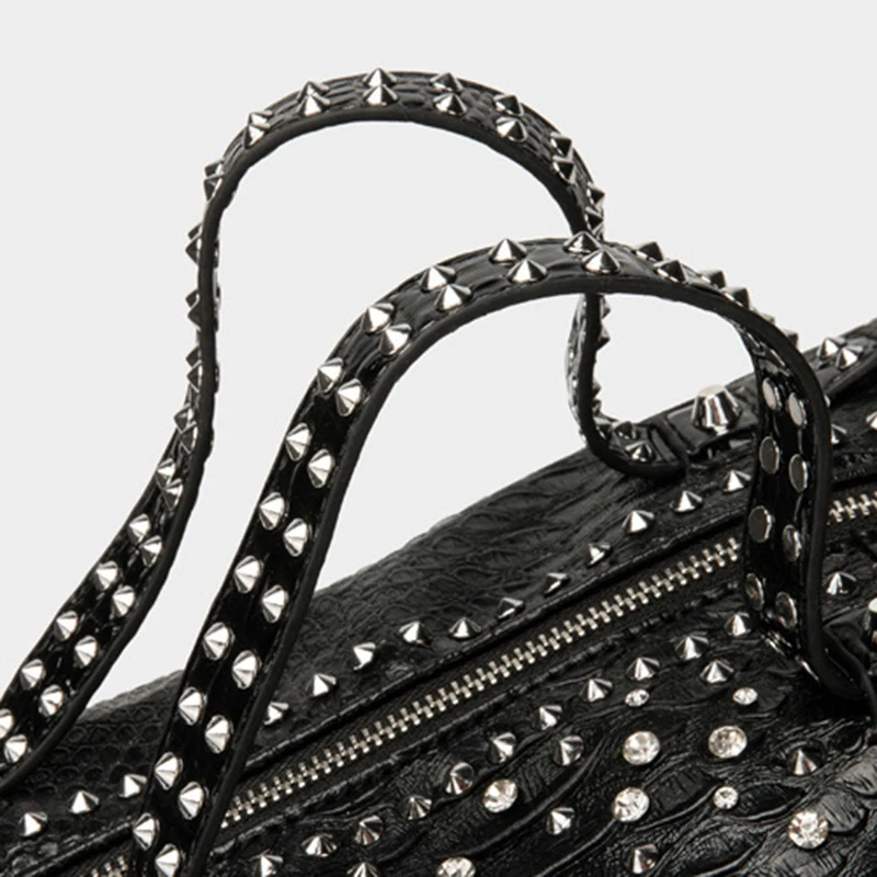 Фото Bolsos de lujo para mujeres bolsos ретро bolsos remachados bolsos para mujeres bolsos de viaje de gran capacidad bolsos №3