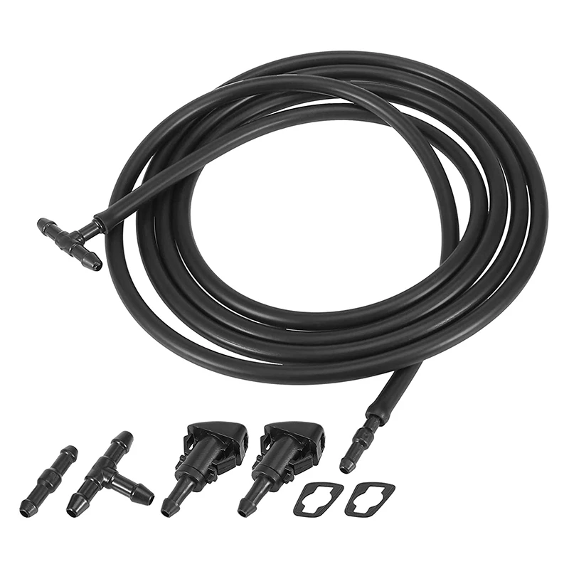 

Front Windshield Washer Nozzles Kit For Dodge Ram For Chrysler Windshield Washer Hose With Connectors Replaces 5113049AA