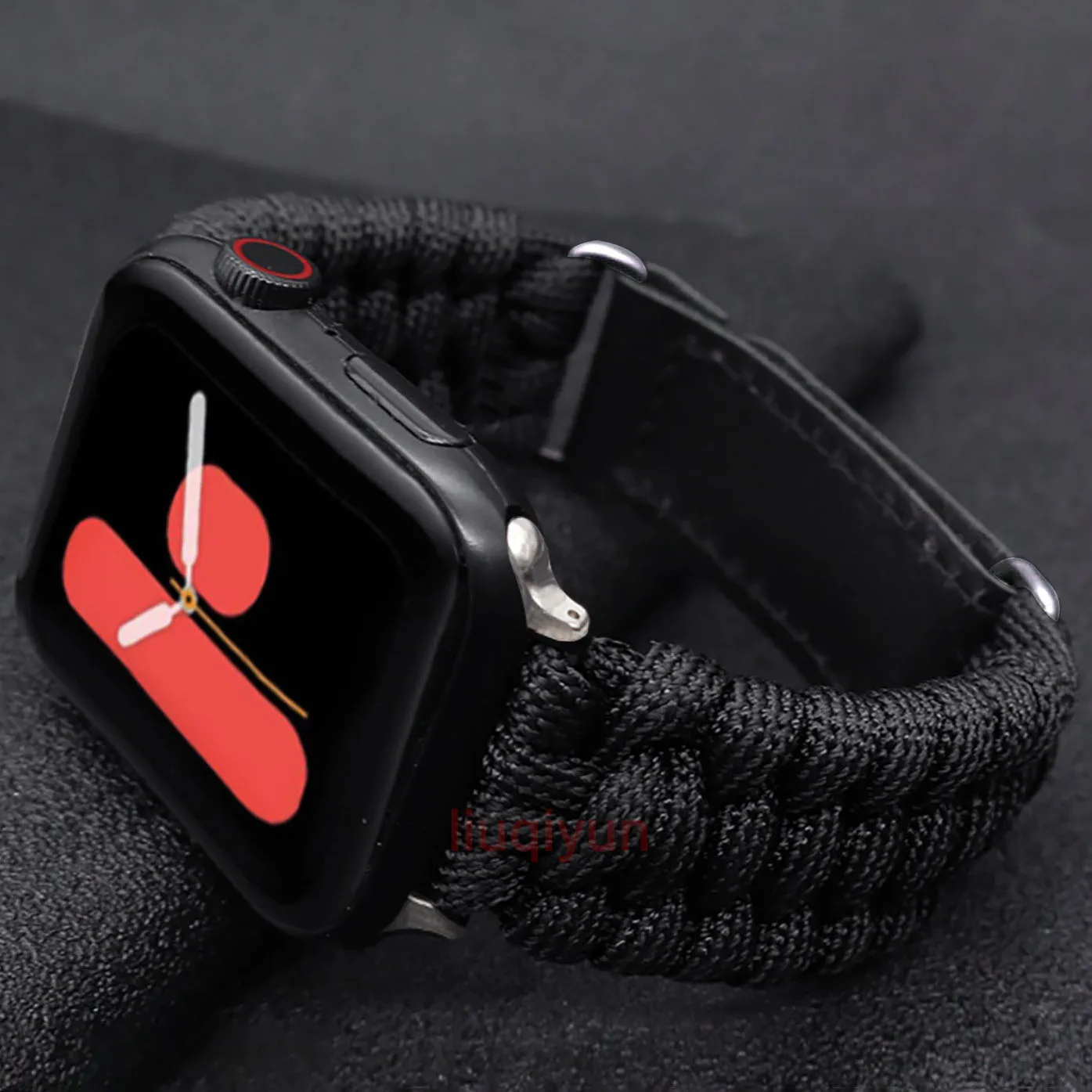 Nylon Umbrella Rope Strap For Apple Watch Band Ultra 49mm 8 7 45mm 41mm Bracelet iWatch Strap Series SE 6 5 4 3 44mm 42mm 40mm