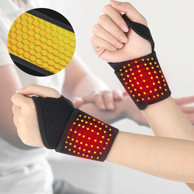 

1Pc Sports Protection Wrist Brace Tourmaline Self-Heating Belt Far Infrared Magnetic Therapy Pads Braces Pain Relief