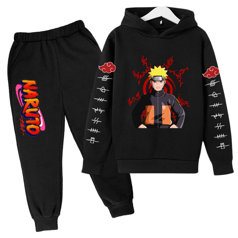 

Naruto Hoodie Kids Tracksuit Boys Clothes Set Boys Baby Girls Clothing Kakashi Hooded Casual Sweaters Hooded +pants 2pcs