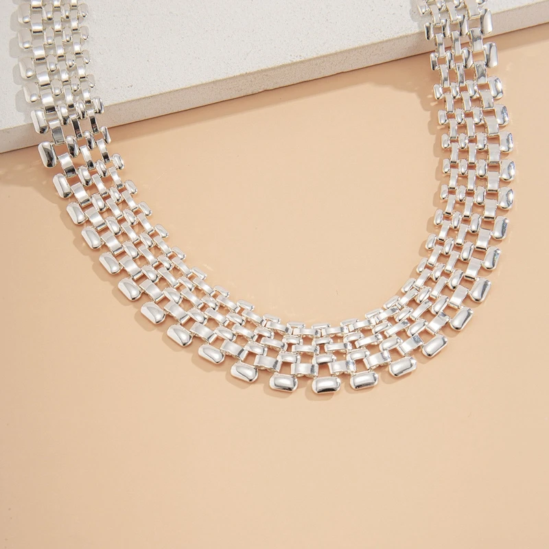 

Alloy Necklaces Exaggerated Thick Chain Necklaces All-Match Simple Punk Necklace