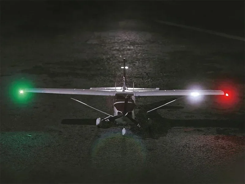 Фото Радиоуправляемый тренировочный самолет FMS Cessna 182 1500 мм (PNP) для начинающих, для обучения полетам и аэрофотосъемки, с предустановленным цифровым сервоприводом H №1