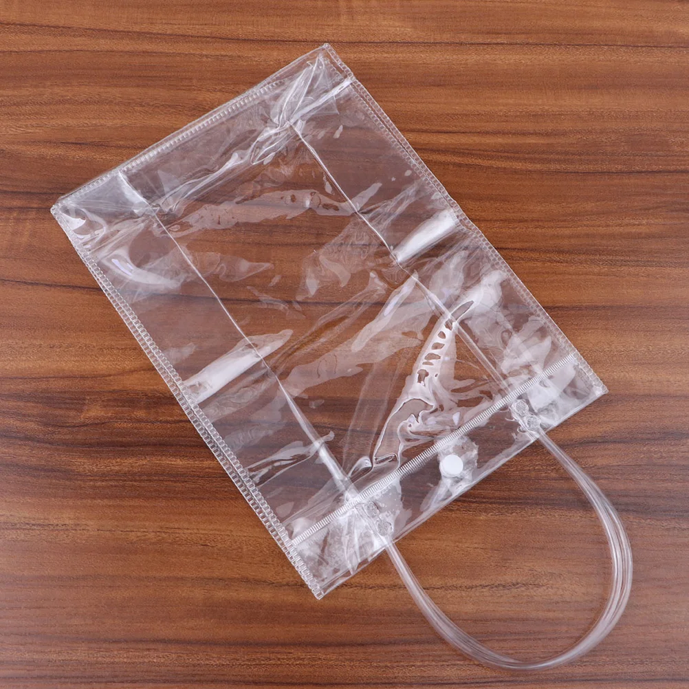 

Transparent Tote Bag Clear Shopping Bags Handles PVC Gift Food Wrapping Plastic