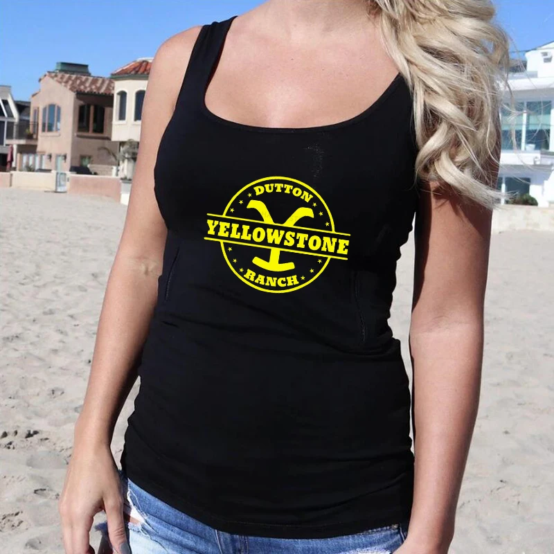 

Dutton Ranch Yellowstone Tv Shows Graphic Tank Tops Women Cotton Racerback Cowboy Fashion Sleeveless Clothes Summer Tanks Top