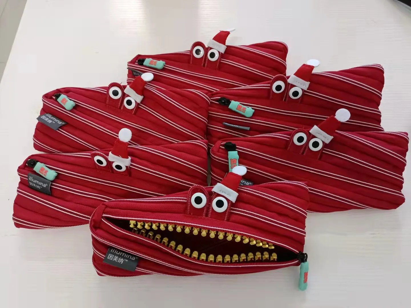 

Мультяшный Ins ветер Рождество большой золотой зуб на молнии карандаш для студентов сезон открытия подарки на молнии