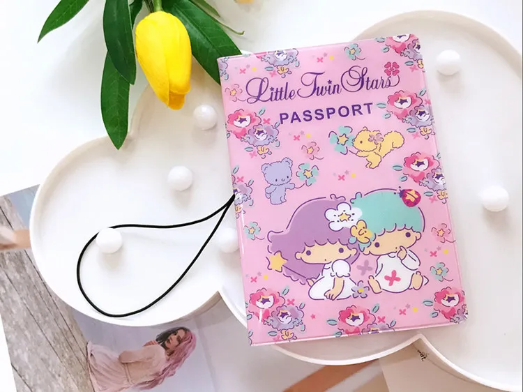 Kawaii Sanrios Kuromi Mymelody Cinnamoroll мультяшная водонепроницаемая обложка для паспорта билет