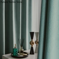 new nordic minimalist style full blackout curtains custom living room bedroom soundproofing sunscreen thickening electric fabric