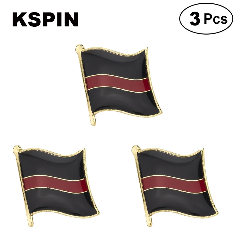 Thin Red Line 2 Lapel Pin Brooches Pins Flag badge Brooch Badges