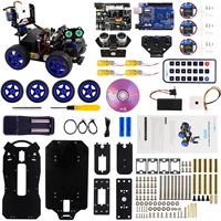 new smart 4wd robot car diy electron kit with wifi camera 18650 battery support ios android control scratch3 0 coding