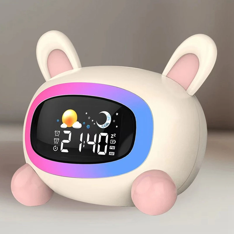 

1 PCS Alarm Clock For Kids OK To Wake Children With Night Light Sound Machine Birthday Gift Plastic For Boy Girl