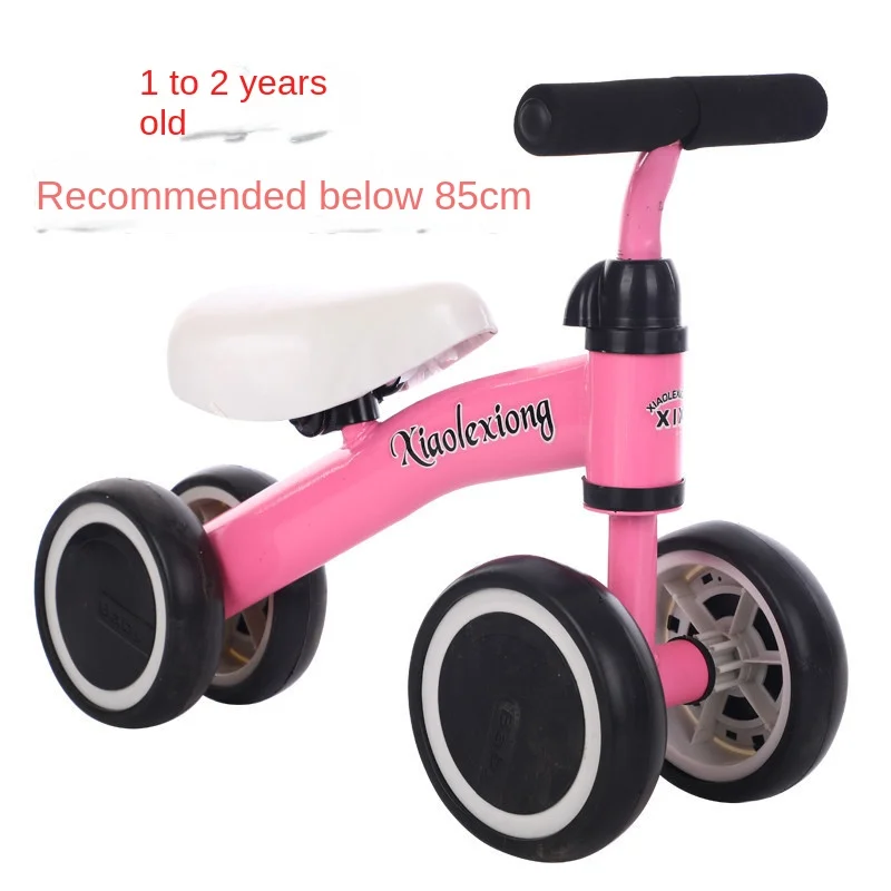 Children's Indoor Outdoor Balance Bike 4 Wheels Baby Walker 