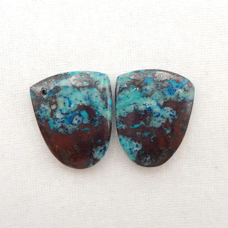 Женские серьги с двумя отверстиями, 25x20x5 мм, 11 г