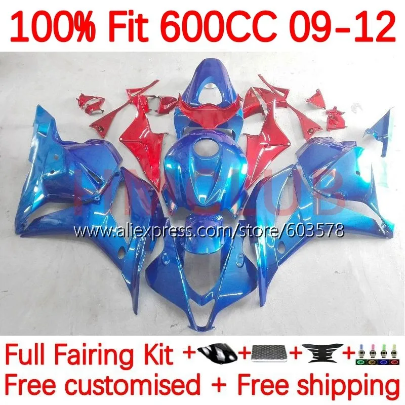 

Инъекция для HONDA CBR 600 CBR600 RR CC 600RR F5 CBR600RR Синий Красный blk 2009 2010 2011 2012 600CC 09 10 11 12 обтекатель 146No.23