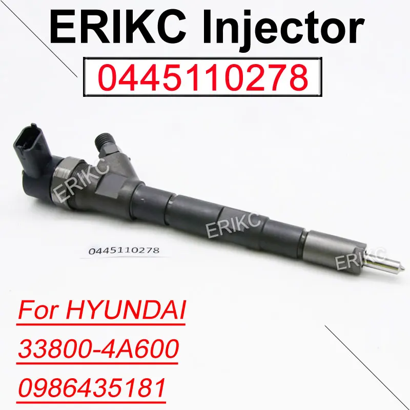 

0445110278 дизельный инжектор ASSY 0445 110 278 Топливная форсунка 0 445 110 278 для BOSCH HYUNDAI 33800-4A600 0986435181 спрей