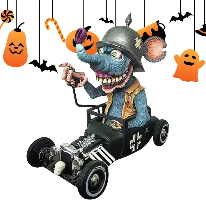 Фигурки мыши из смолы страшные поддельные крысы монстр украшения на Хэллоуин для