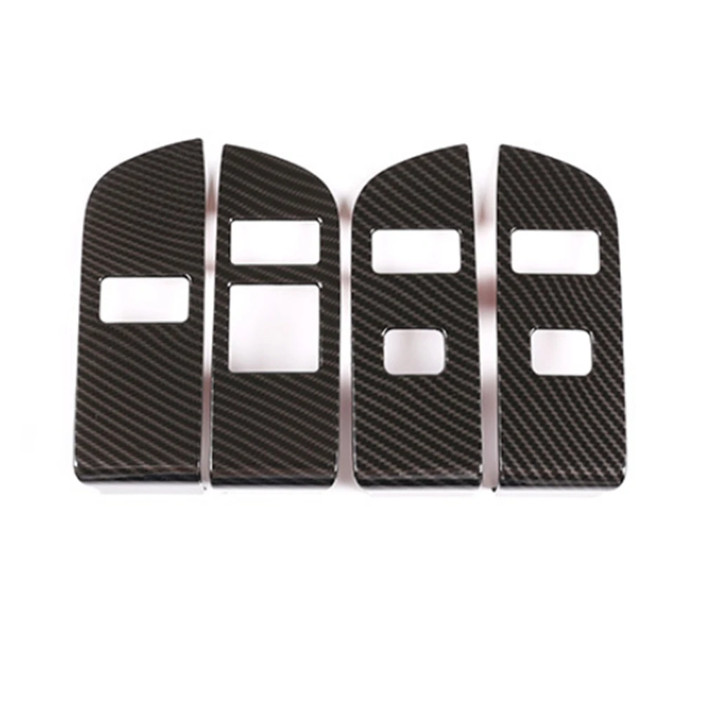 

For Land Rover Discovery 5 2019 2020 Carbon Fiber Car Door Panel Child Safety Lock Cover Trim Frame Accessories, High