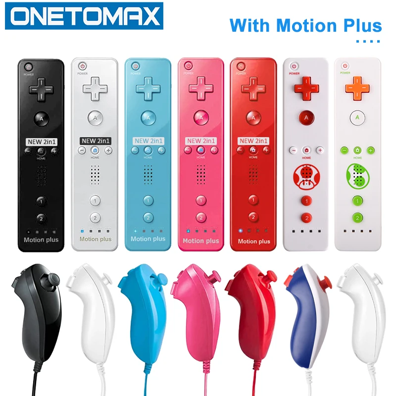 Встроенный беспроводной геймпад Motion Plus удаленное управление для Nintendo Wii Nunchuck