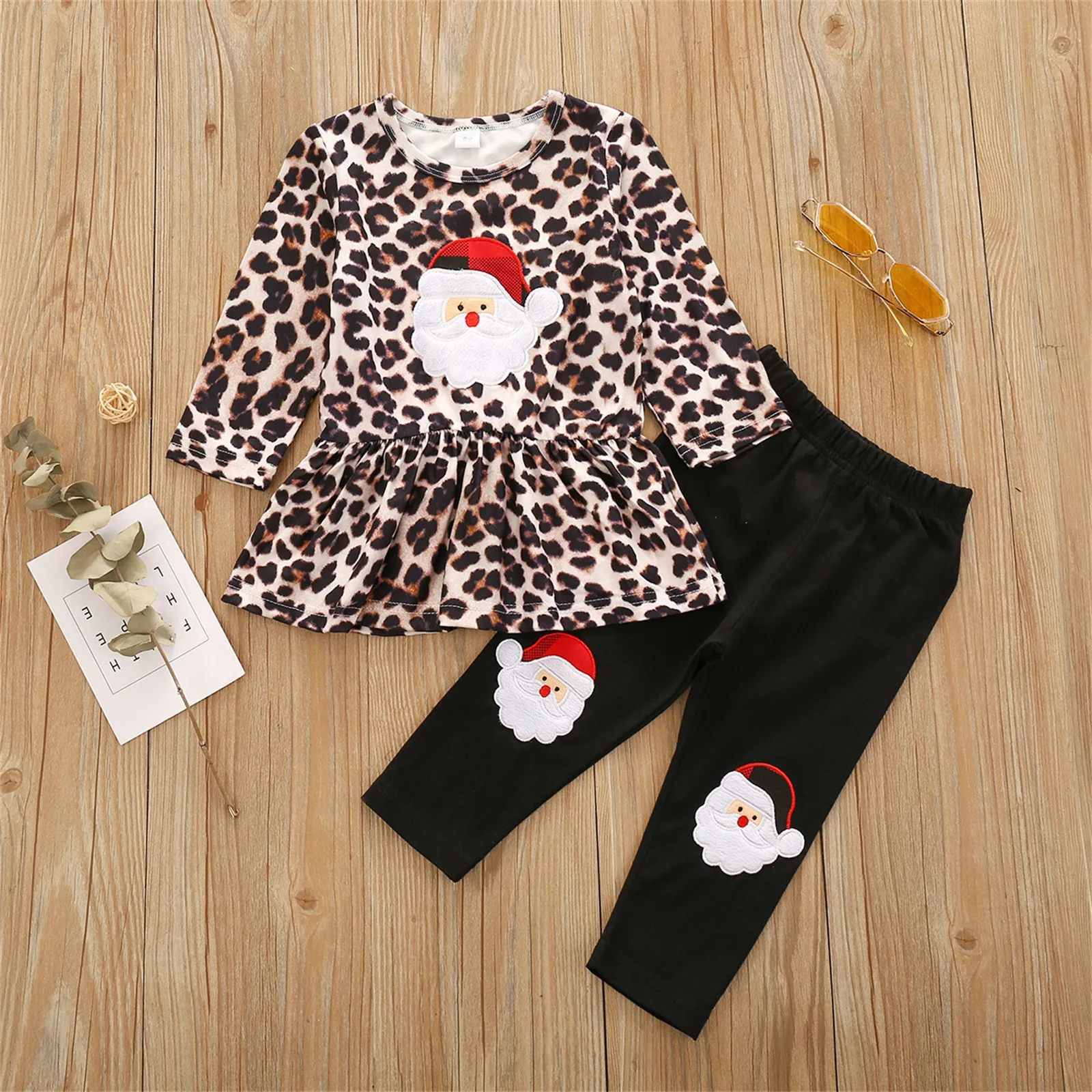 

1-6Y Kids Girls Clothes Christmas Costumes Toddler Baby Girls Autumn Winter Clothes Sets Long Sleeve Tops,Long Pants Outfits