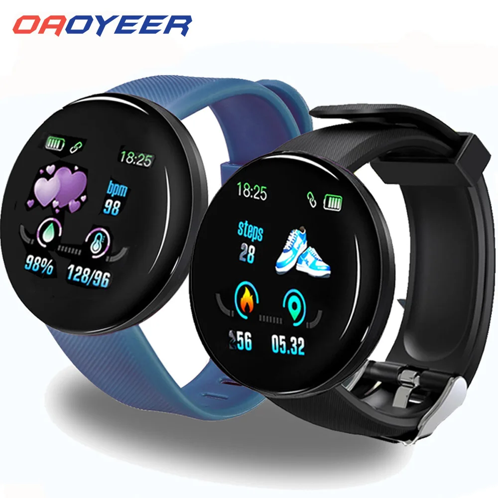 

D18 Smart Watch Men Women Blood Pressure Smartwatch Sport Tracker Pedometer 116 Plus Bluetooth-compatible For Android IOS A2