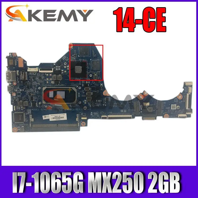 

For HP Pavilion 14-CE Laptop Motherboard DAG7ALMB8C0 G7AL-2G I7-1065G MX250 2GB Fully Tested