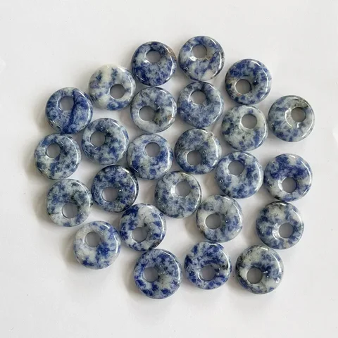 Модные кварцевые розы 18 мм, Пончик gogo, бусины из натурального камня для изготовления ювелирных изделий, подвеска, серьги, шарм, аксессуары, 24 шт