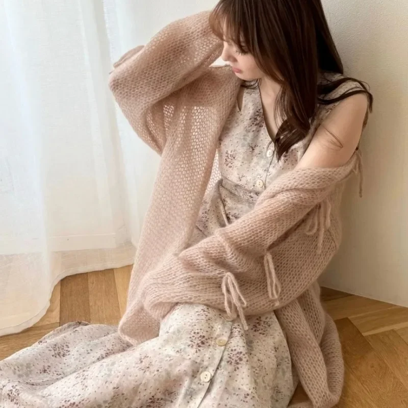 Универсальные элегантные милые женские топы с длинным рукавом новинка 2025 года