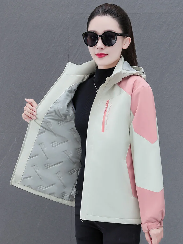 Куртка с хлопковой подкладкой для женщин зима 2023 новинка три в одном съемная