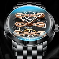 luxury mechanical watch men hollow flywheel automatic mens watch waterproof stainless steel diving clock sss gear