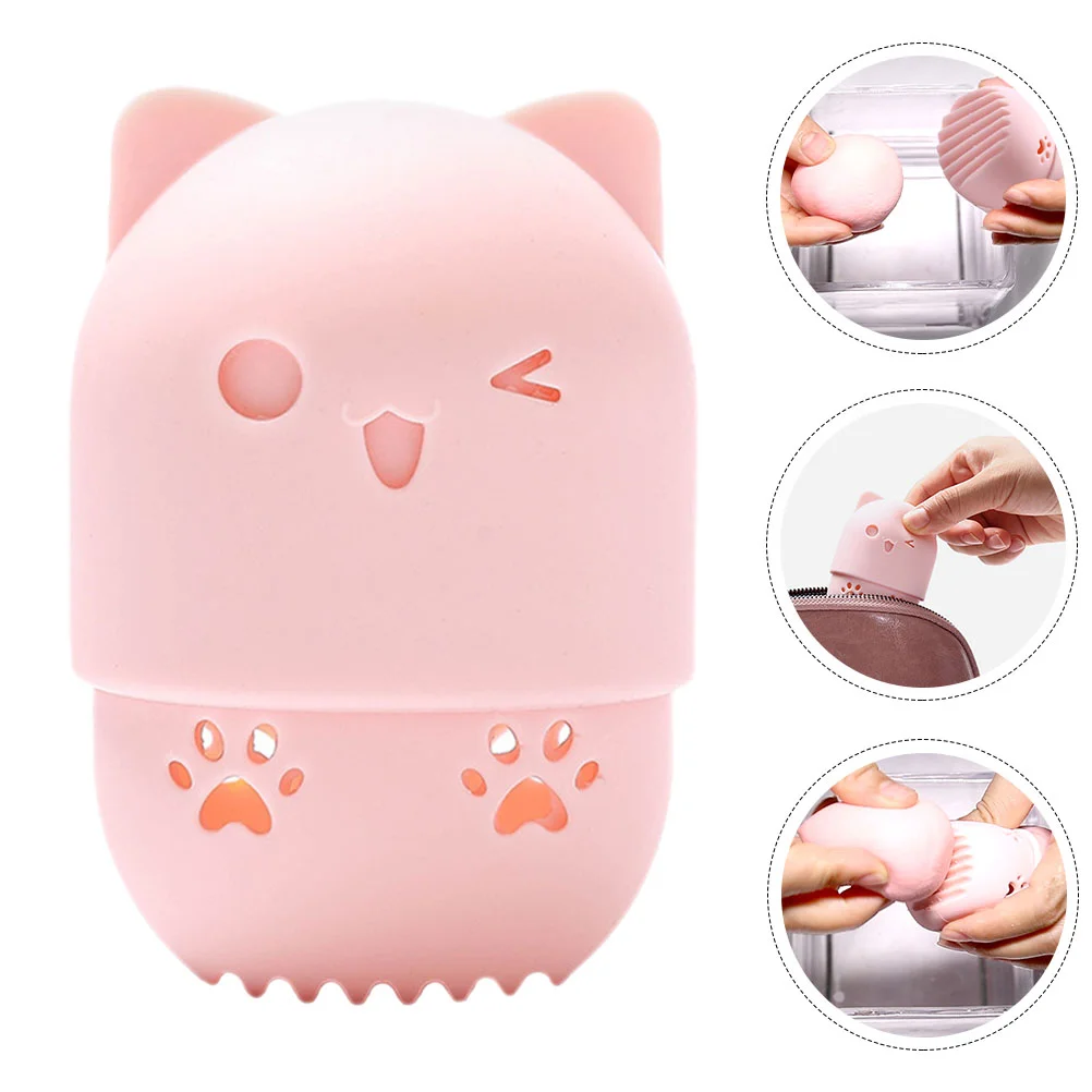

Beauty Egg Storage Box Small Sponge Holder Women Makeup Powder Puff Case Mini