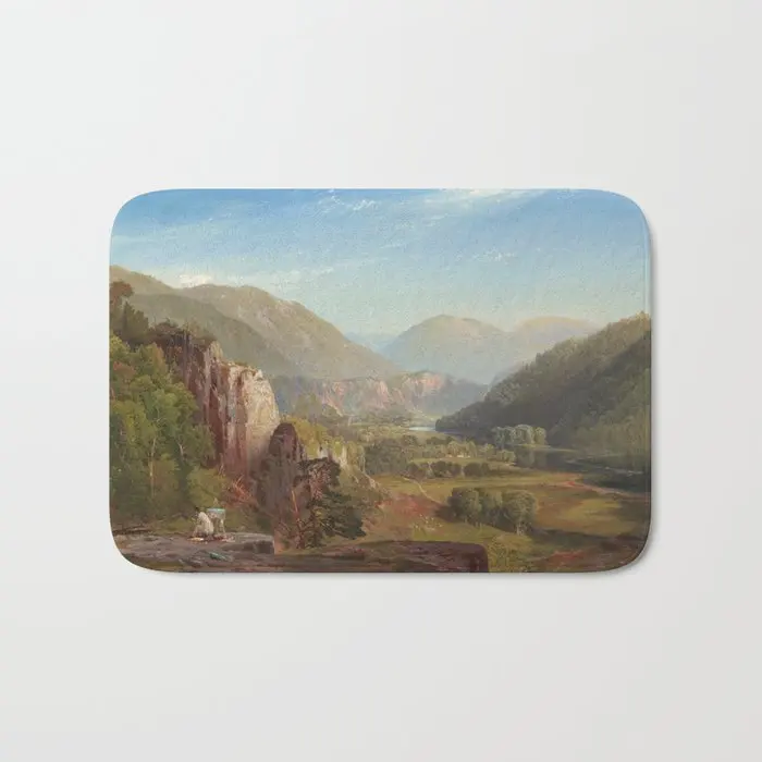 Антискользящий напольный коврик для ванной и туалета декоративный ковер в стиле