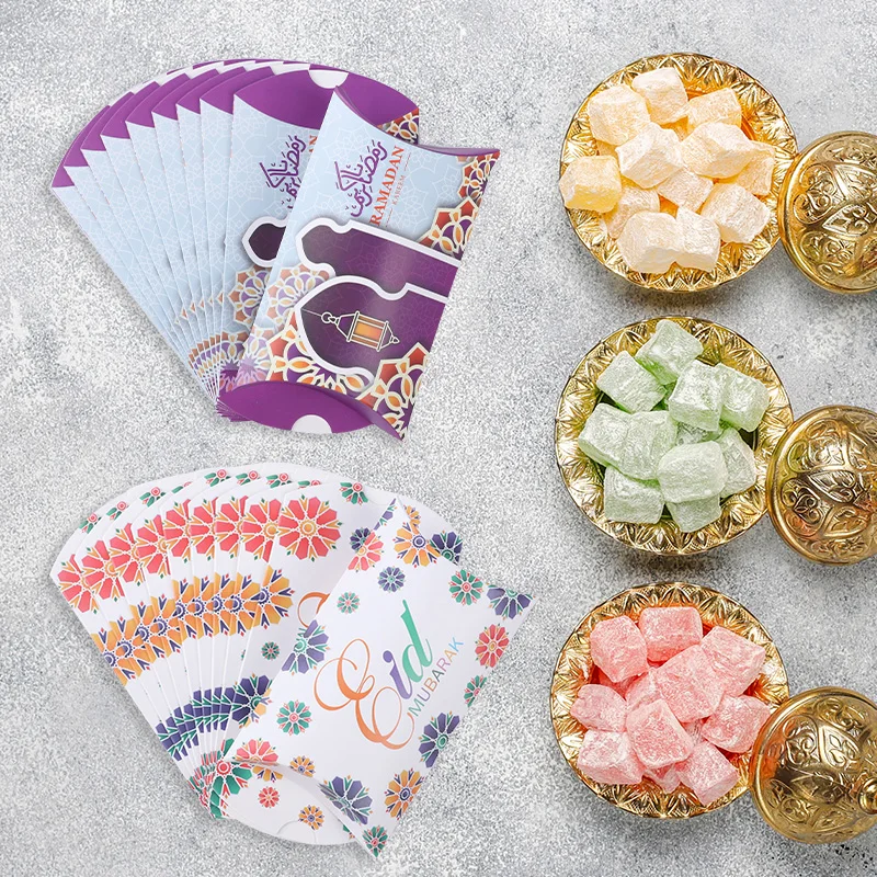 10 Stücke Ид Мубарак Початковая коробка Рамадан Sü Baş Прекрасное печенье Verpackung Ramadan